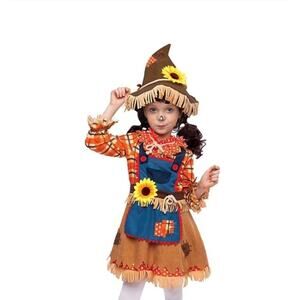 NEW Spooktacular Creations Sunflower Sweet Scarecrow Halloween Costume Girls M
